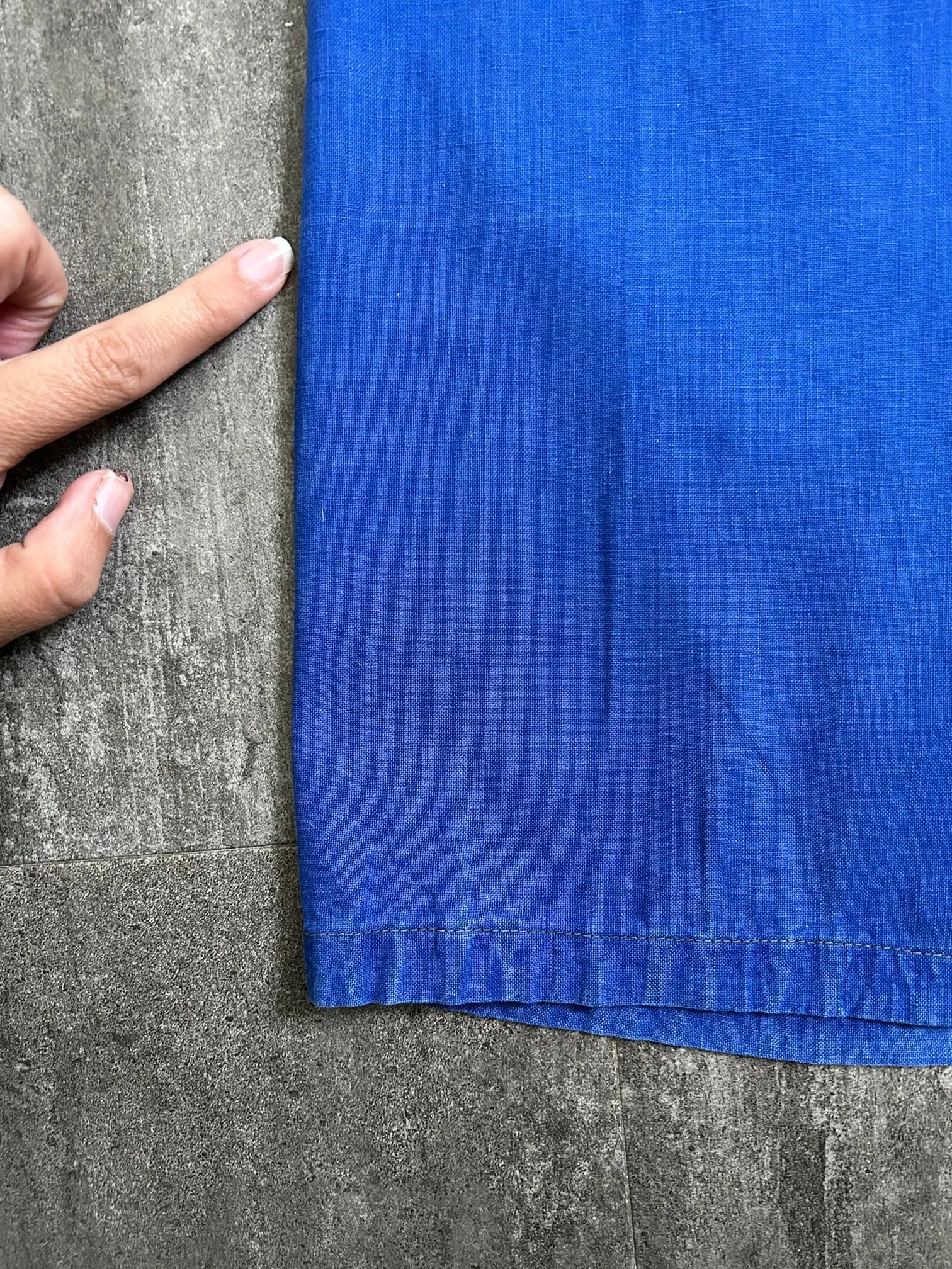 1930s blue sportswear pants . beach pajama pants . 32-33 waist