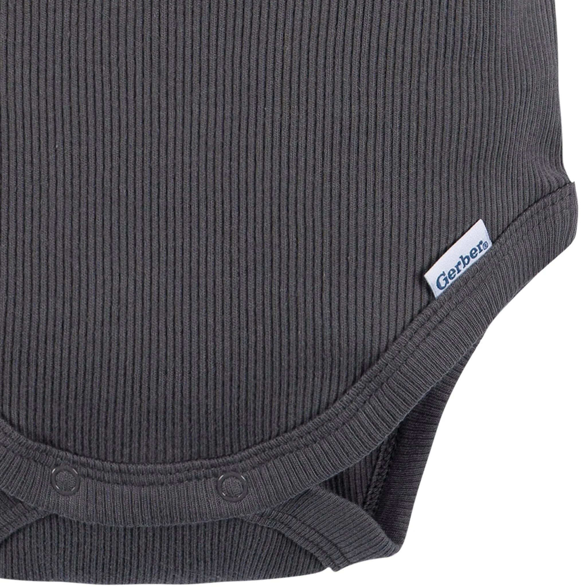 2-Piece Baby Boys Dark Grey Bodysuit and Shorts Set