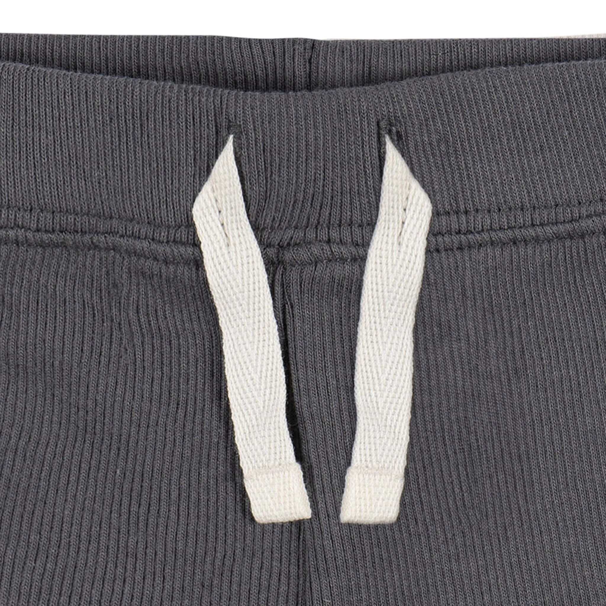 2-Piece Baby Boys Dark Grey Bodysuit and Shorts Set