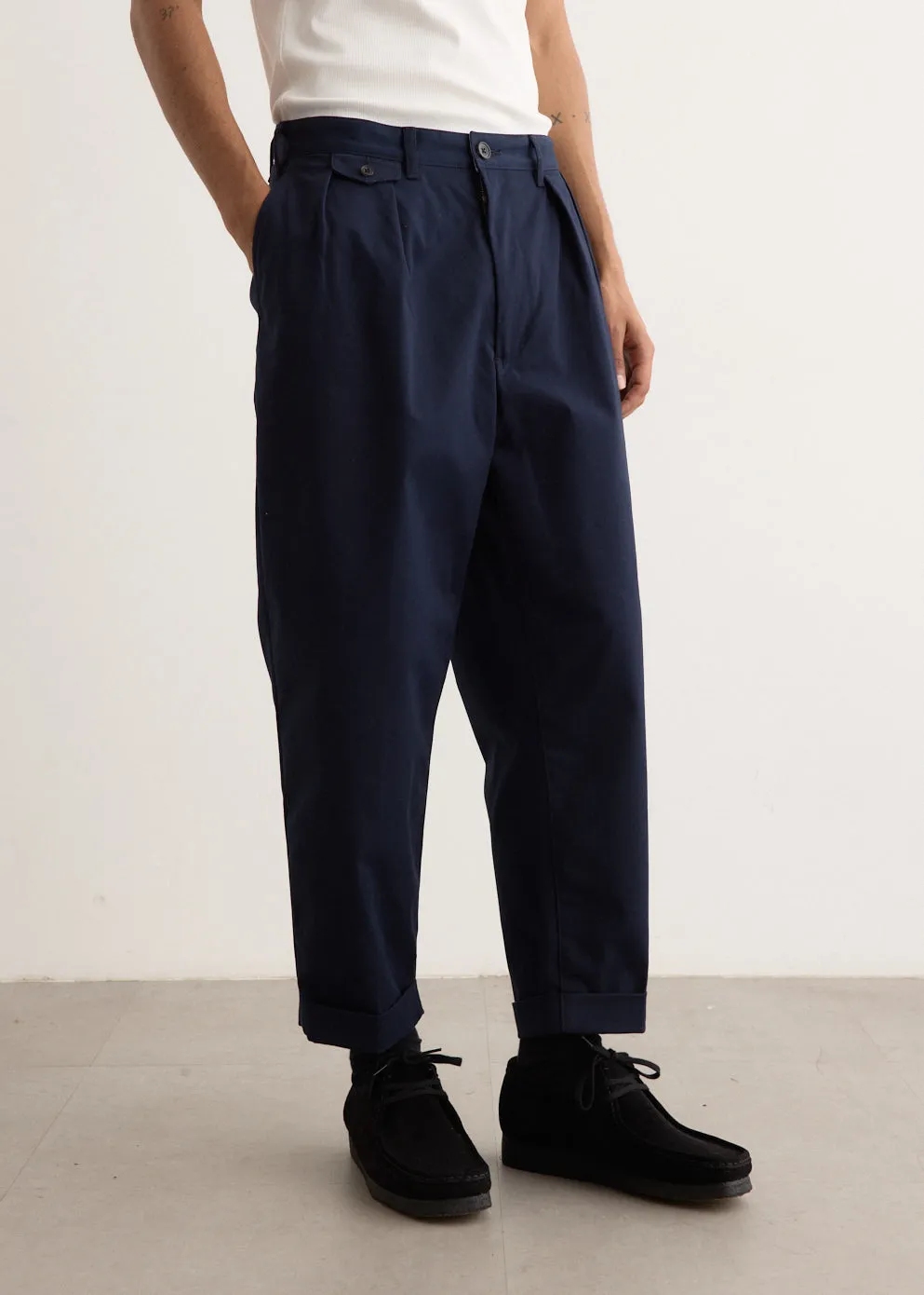 2 Pleats Twill Pants
