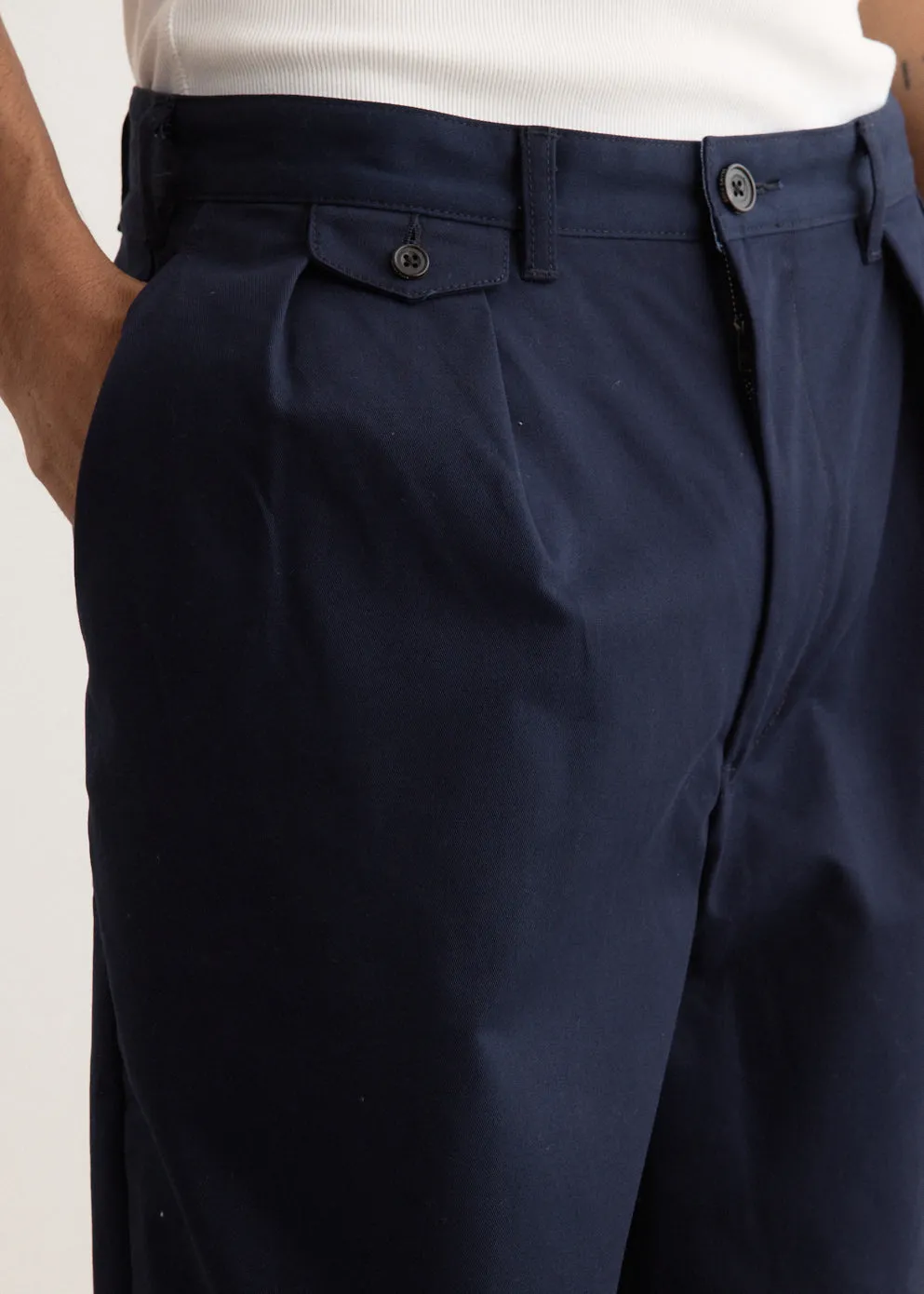 2 Pleats Twill Pants