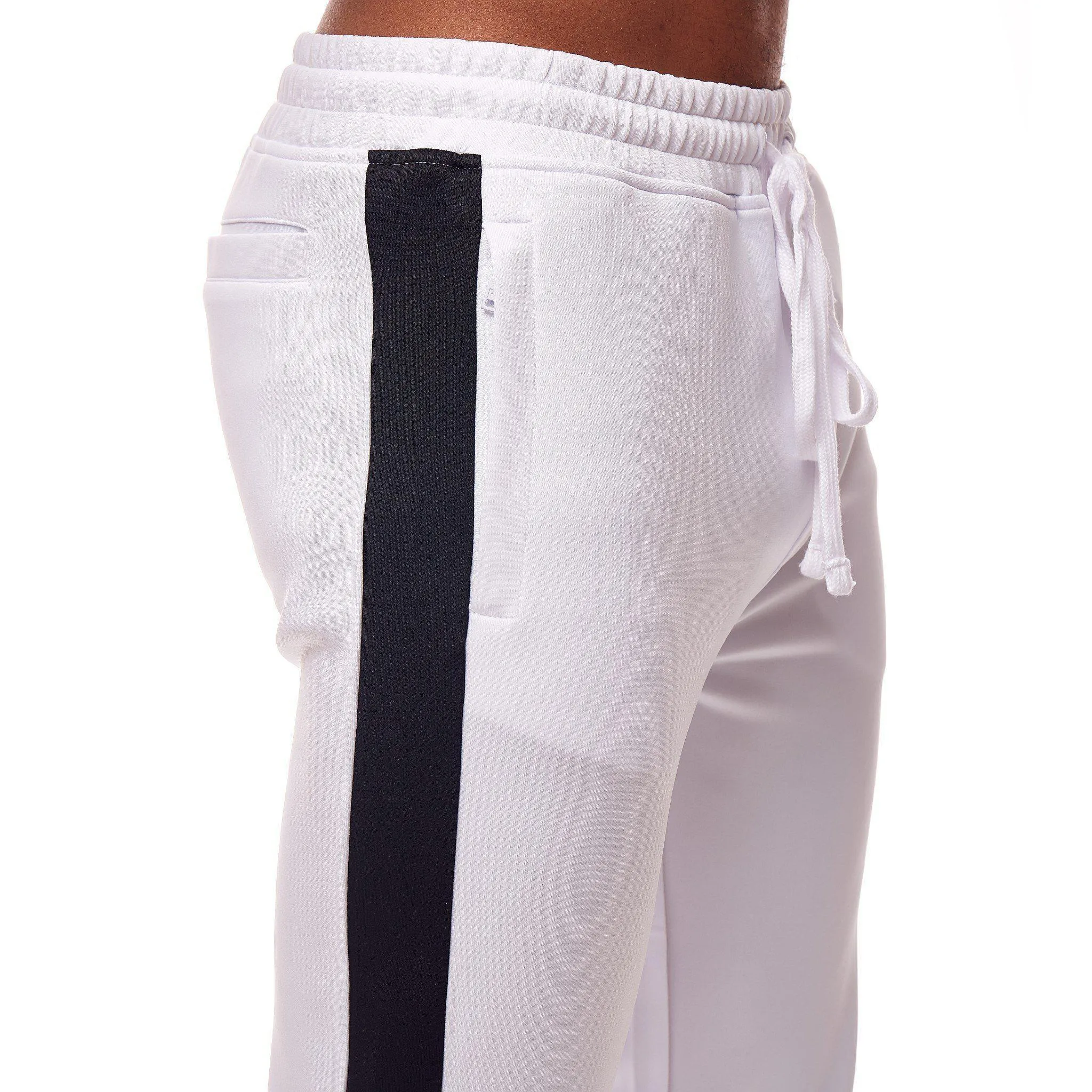 401 Track Pants - White & Black