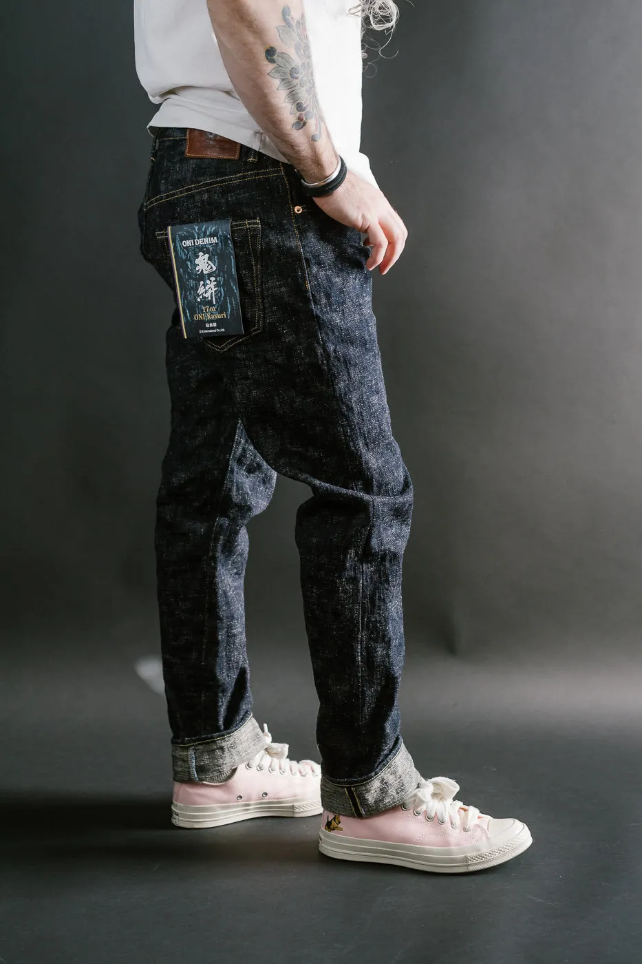 902-KA - 17oz "Kasuri" Slub Selvedge Denim - High Tapered
