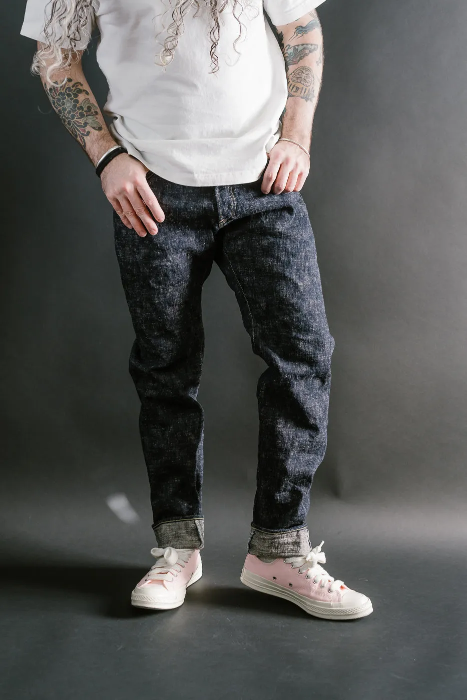 902-KA - 17oz "Kasuri" Slub Selvedge Denim - High Tapered