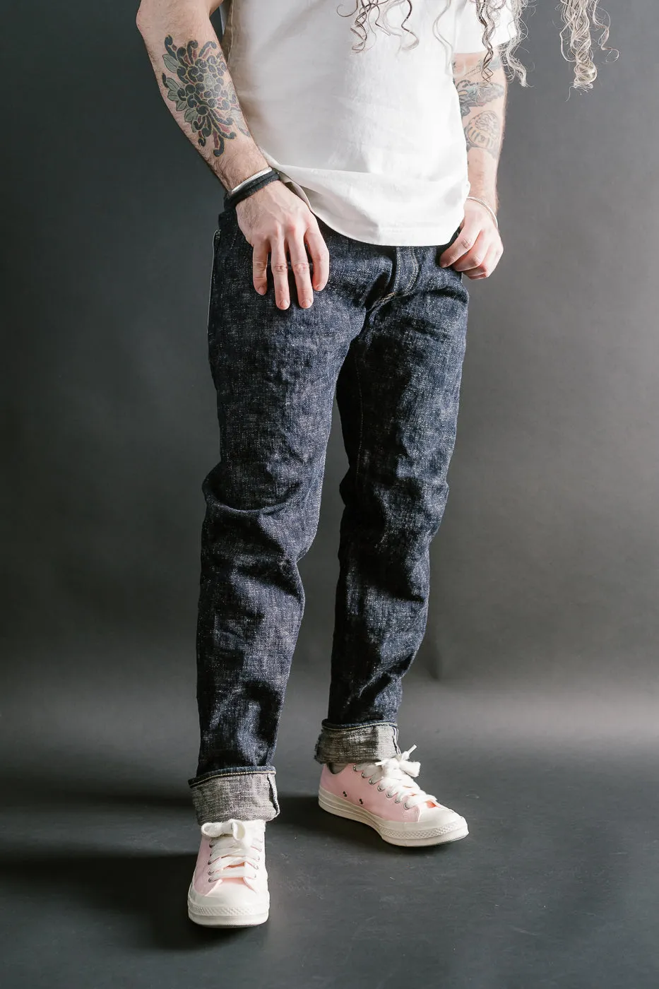 902-KA - 17oz "Kasuri" Slub Selvedge Denim - High Tapered
