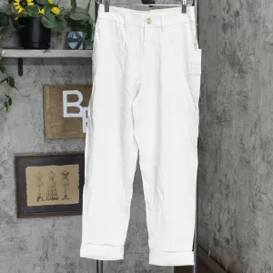 A New Day Women's High-Rise Slim Straight Leg Pintuck Ankle Pants Cream Ivory 6