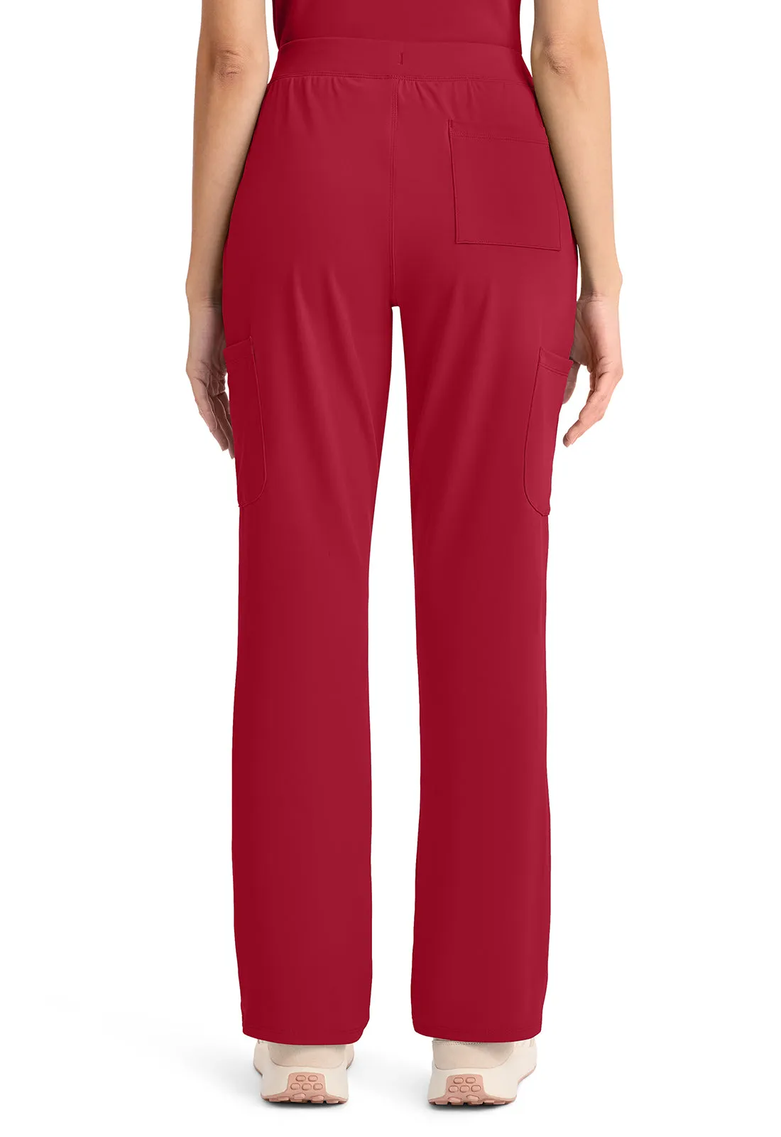 Achieve CK096 Women's 5 Pocket Straight Leg Pant Red