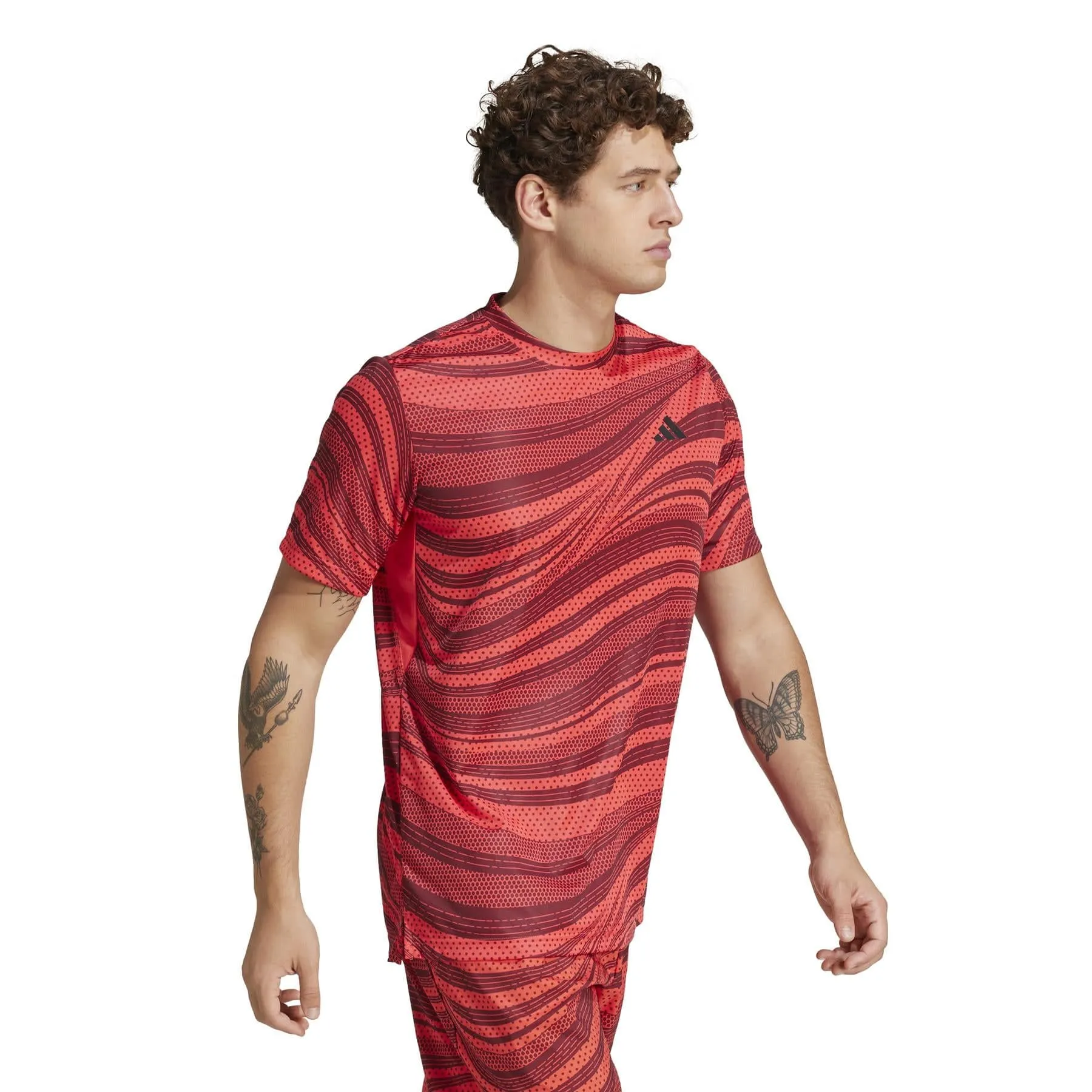 ADIDAS Mens Club Graphic Tennis T-Shirt - Red