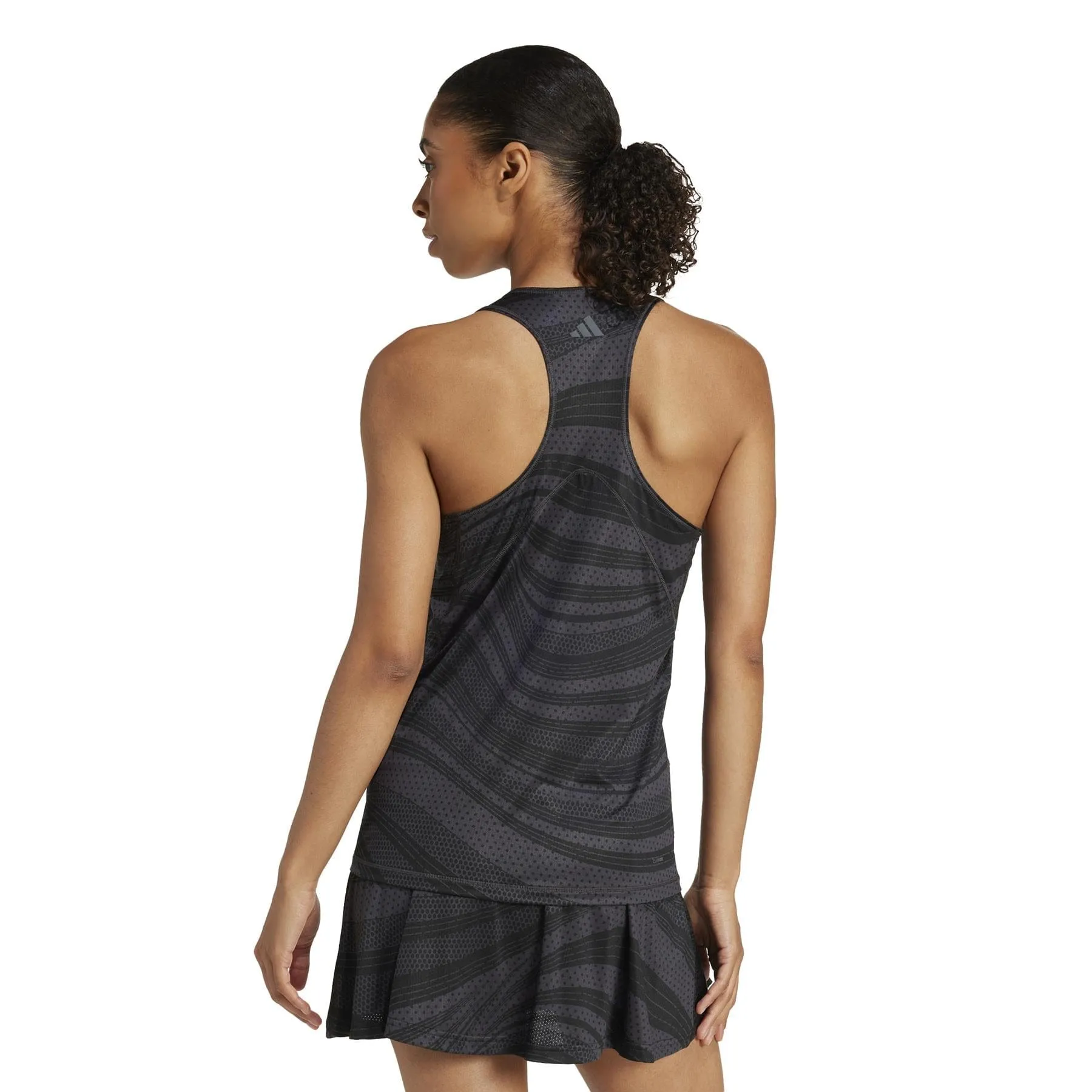 ADIDAS Womens Club Graphic Tennis Tank Top - Black