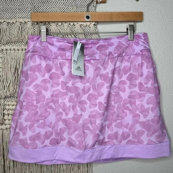 adidas Women's purple 16&quot; Ultimate 365 Print Golf Skort