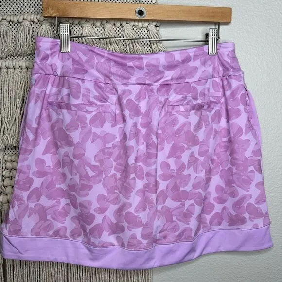 adidas Women's purple 16&quot; Ultimate 365 Print Golf Skort