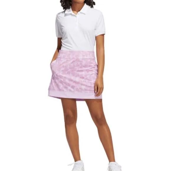adidas Women's purple 16&quot; Ultimate 365 Print Golf Skort