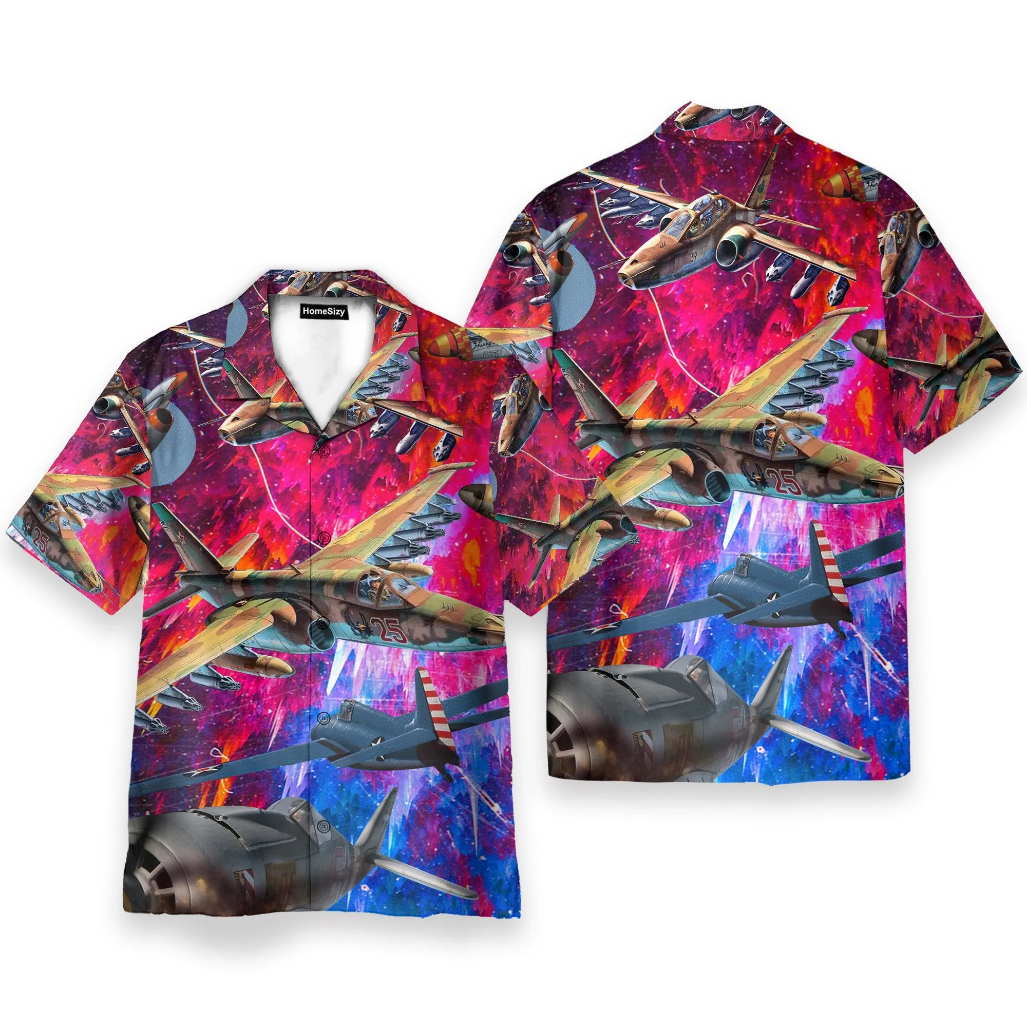 Airplane Men's Button's Up Shirts - Hawaiian Shirt