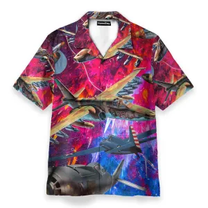 Airplane Men's Button's Up Shirts - Hawaiian Shirt