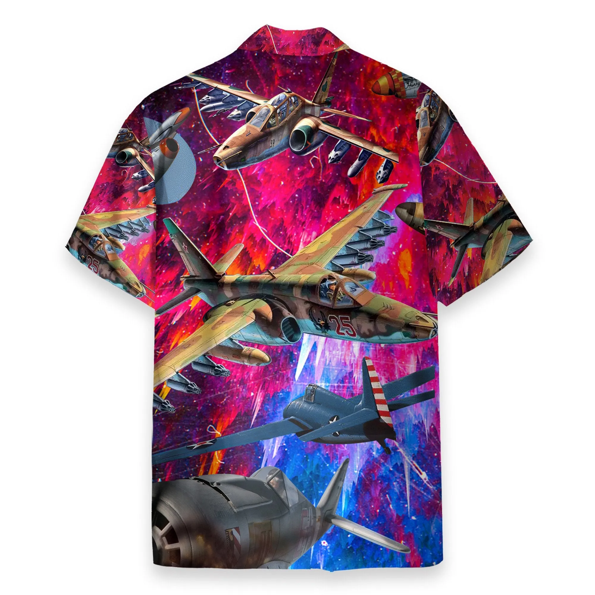 Airplane Men's Button's Up Shirts - Hawaiian Shirt