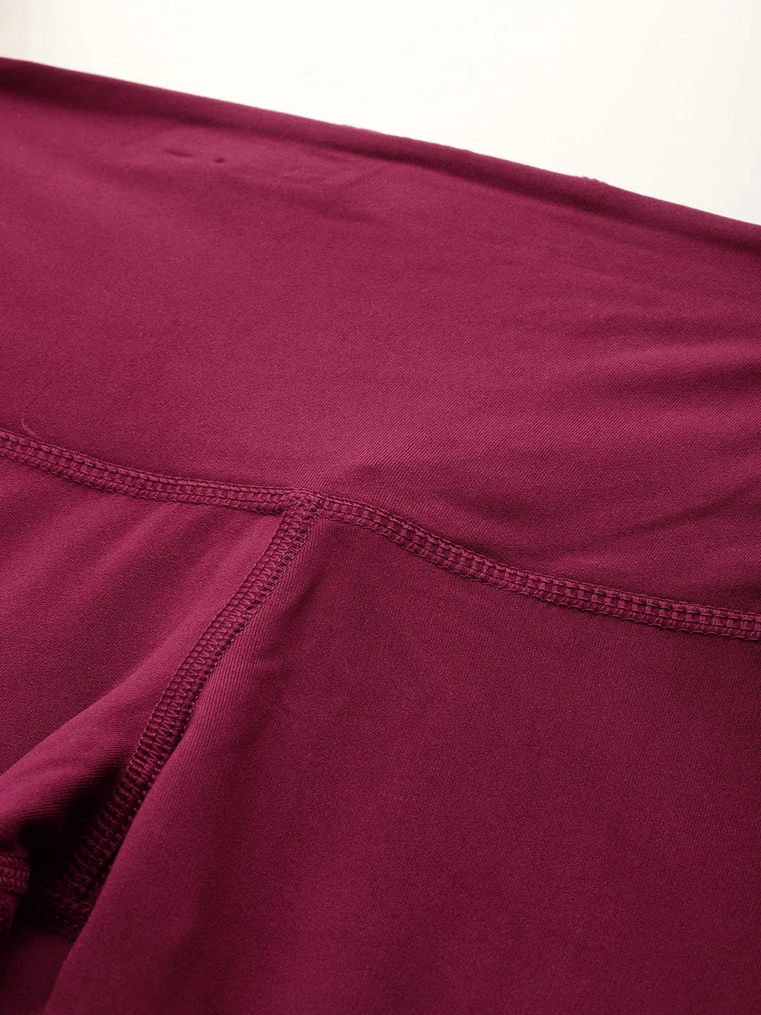 Alcis Women Red Plum High-Impact Performance Anti-Static Soft-Touch Slim-Fit Running Shorts