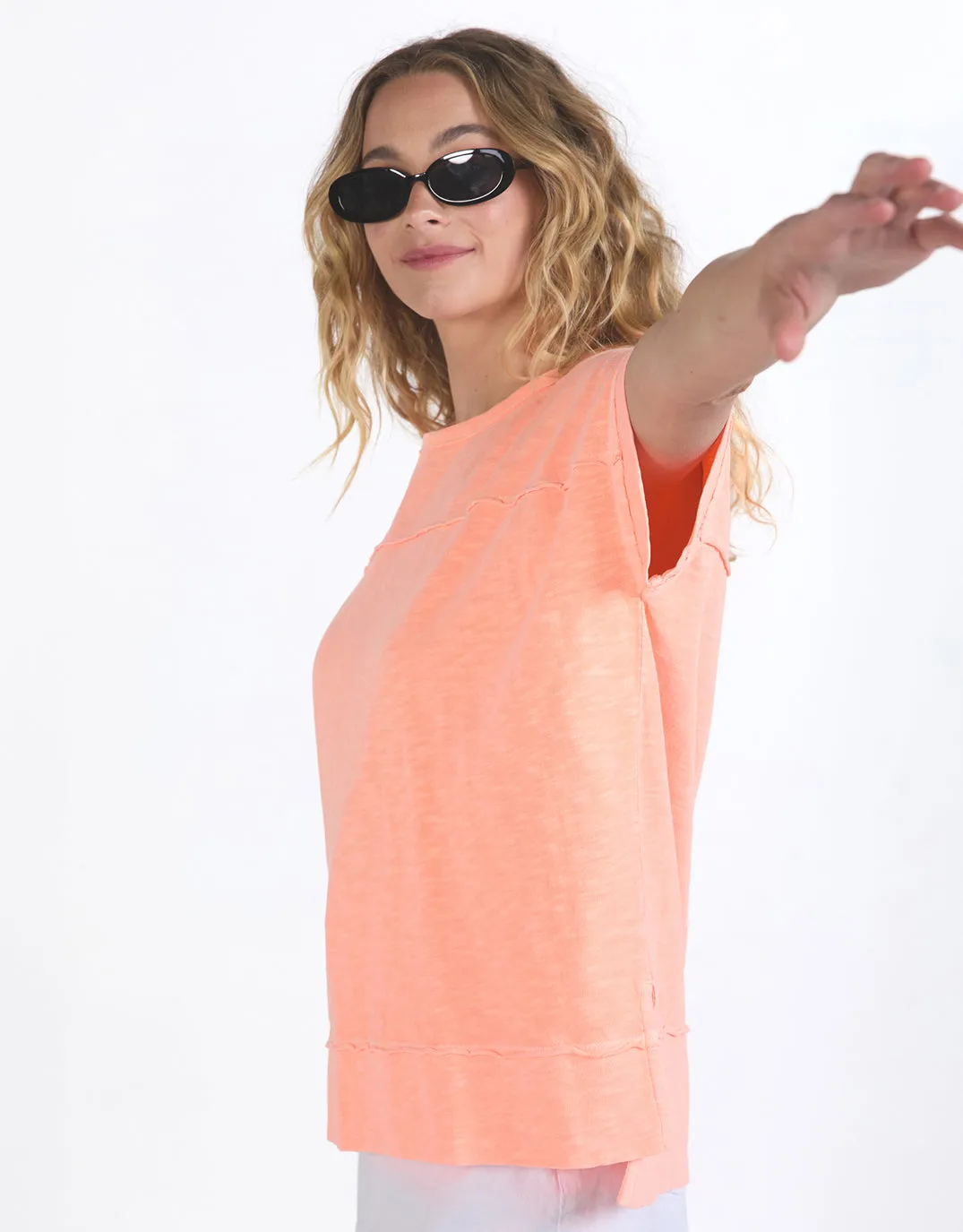 Allison Tee - Neon Peach