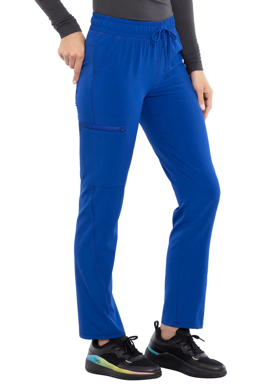 Allura CKA184 Mid Rise Drawstring Tapered Leg Pants Galaxy Blue