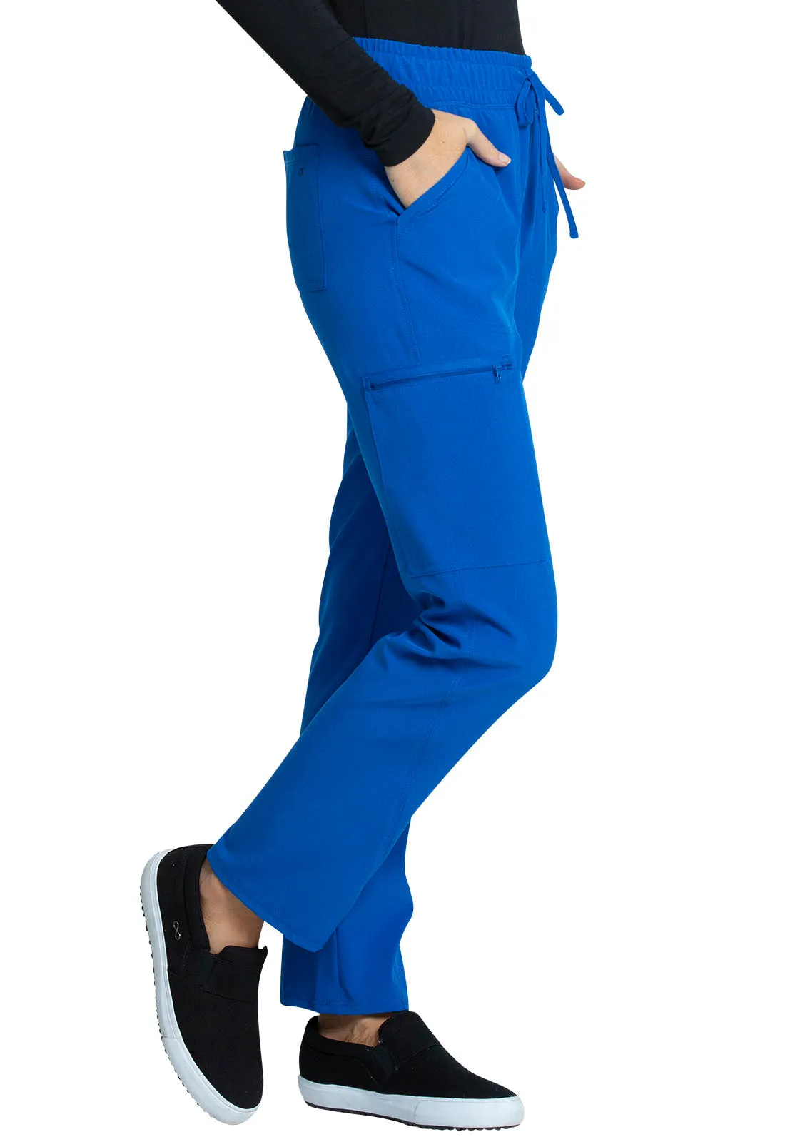 Allura CKA184 Mid Rise Drawstring Tapered Leg Pants Royal