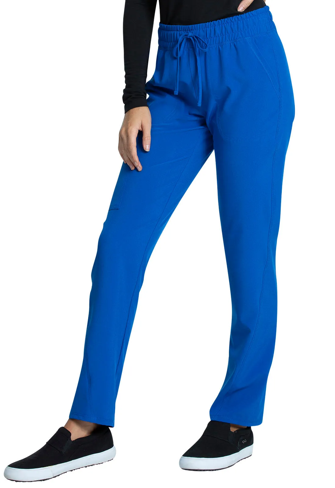 Allura CKA184 Mid Rise Drawstring Tapered Leg Pants Royal