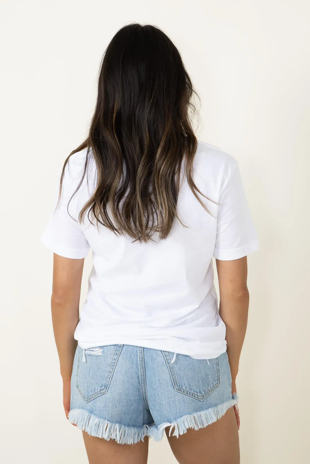 Americana Bow Graphic T-Shirt for Women in White | 11931X-TS-WHITE
