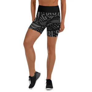 AOP Black Workout Shorts
