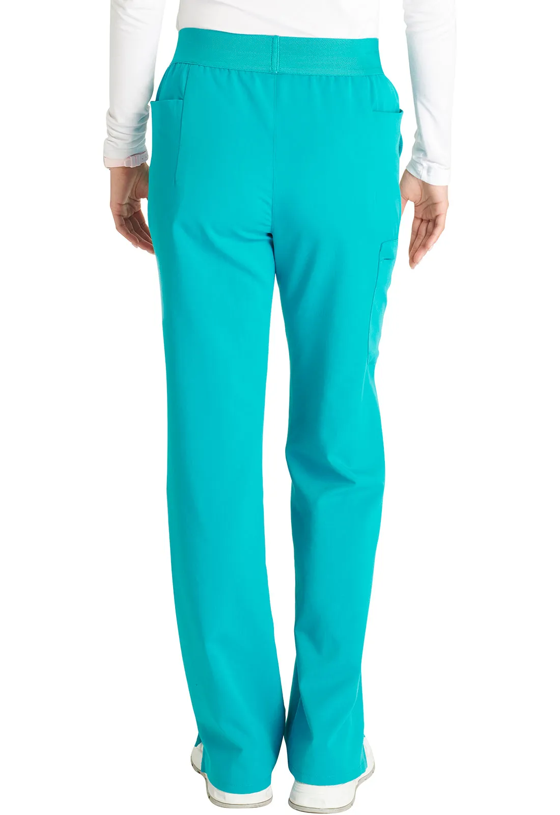 Atmos CK136A Mid Rise Pull-on Straight Leg Pants Teal Blue