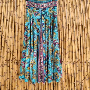 Azure Silk Umbrella Pants