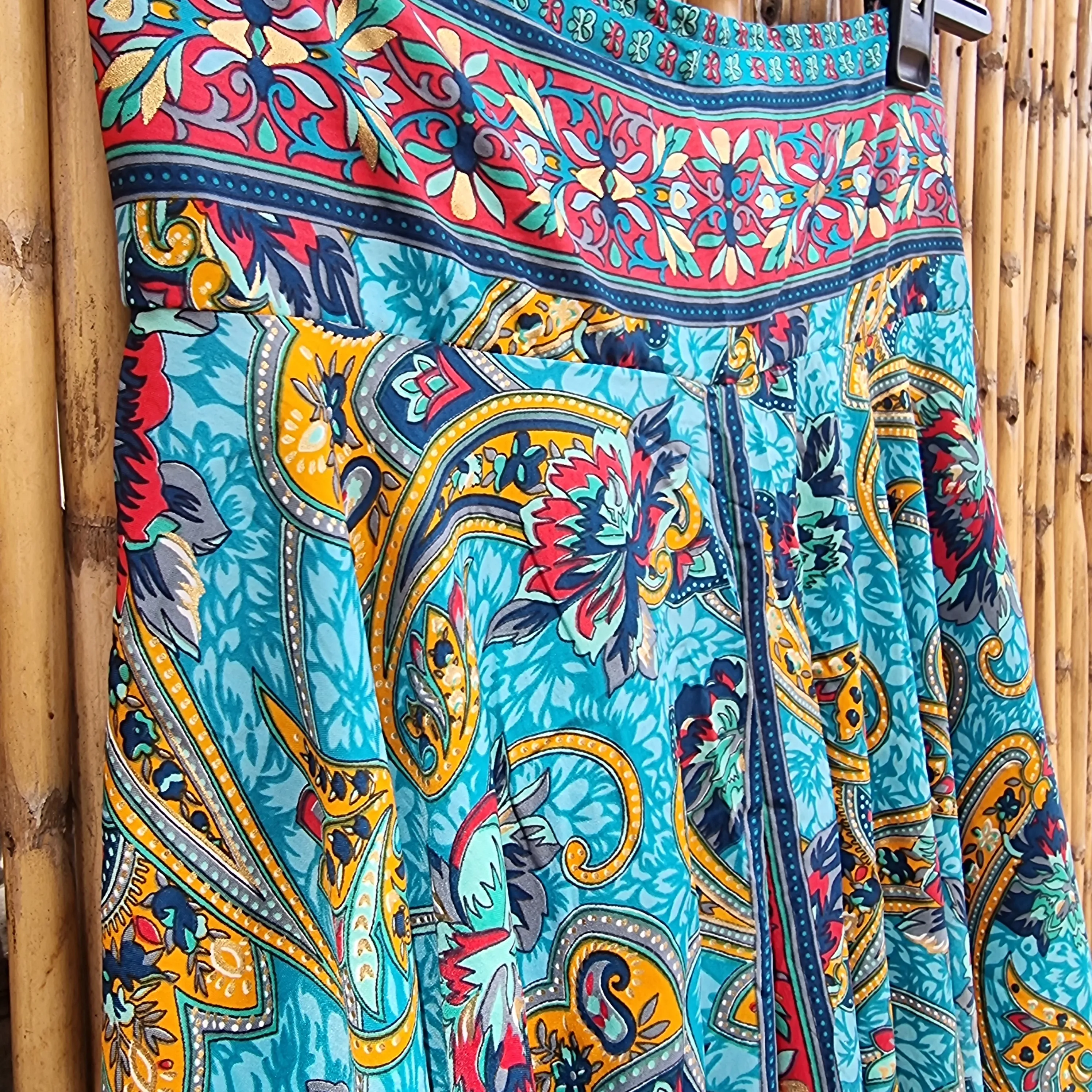 Azure Silk Umbrella Pants