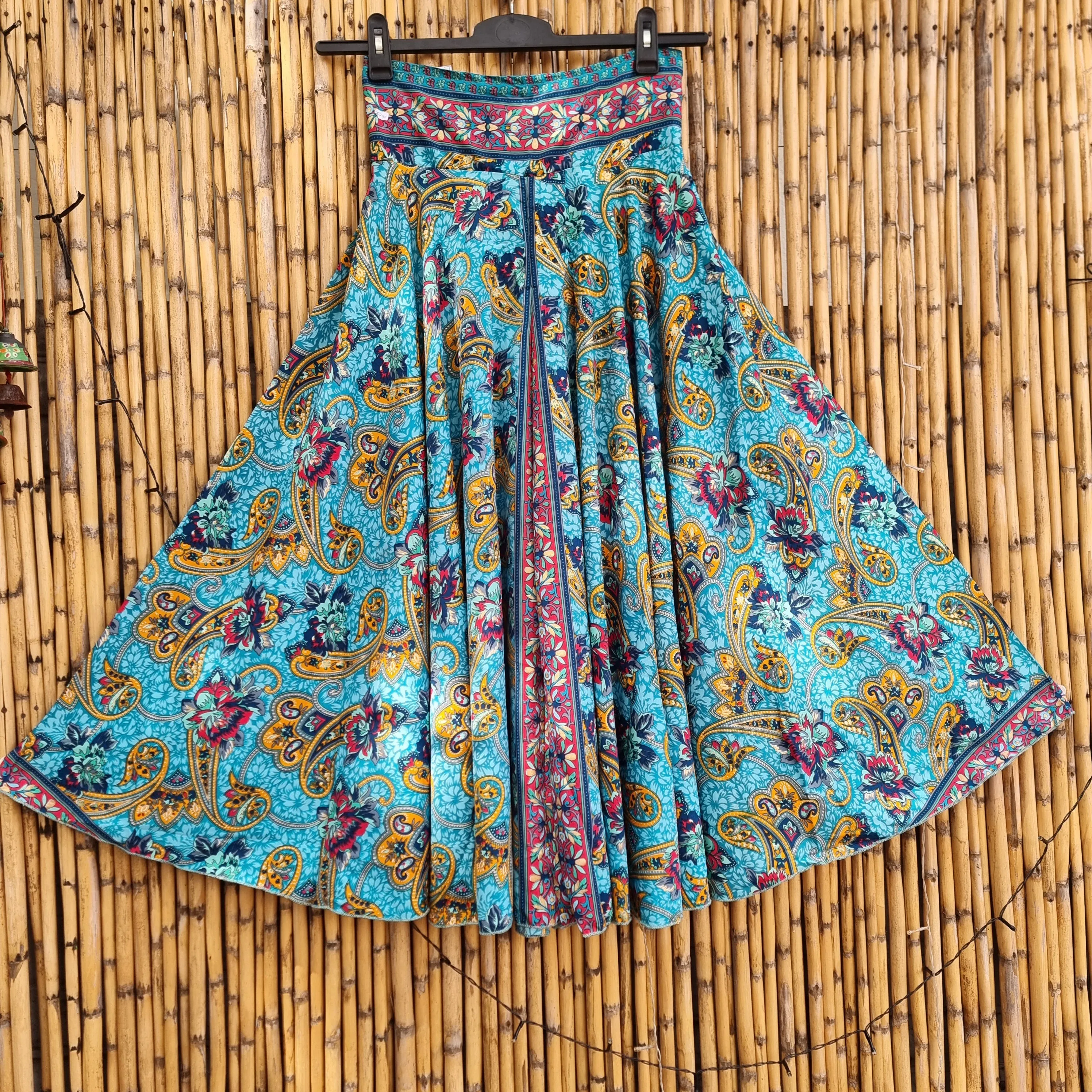 Azure Silk Umbrella Pants