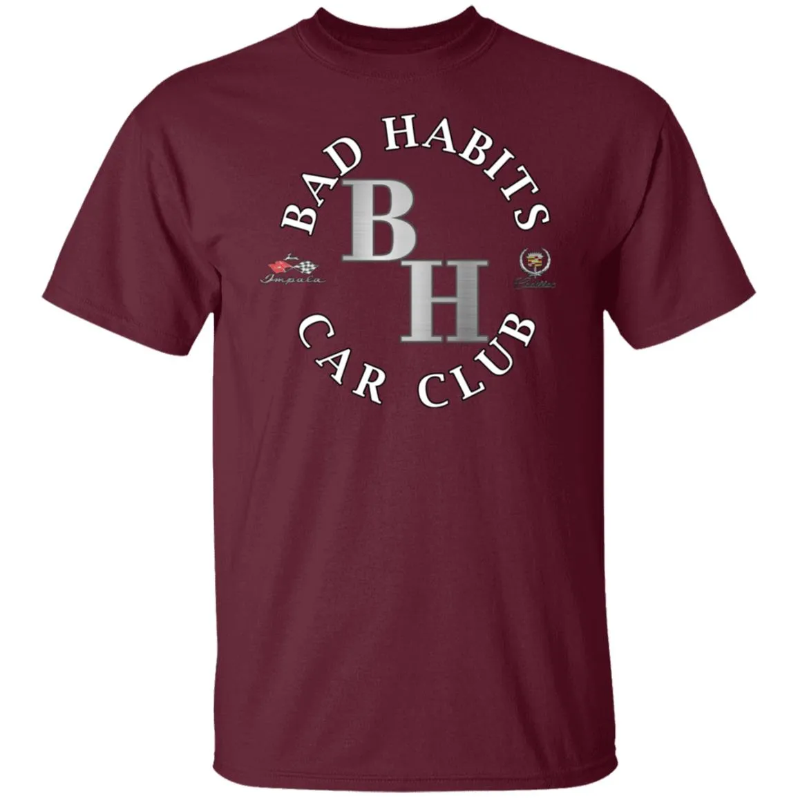 Bad Habits Car Club 2-sided print G500 5.3 oz. T-Shirt