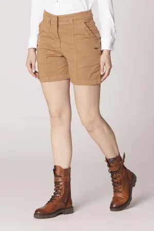 Baggy stretch cotton bermuda shorts