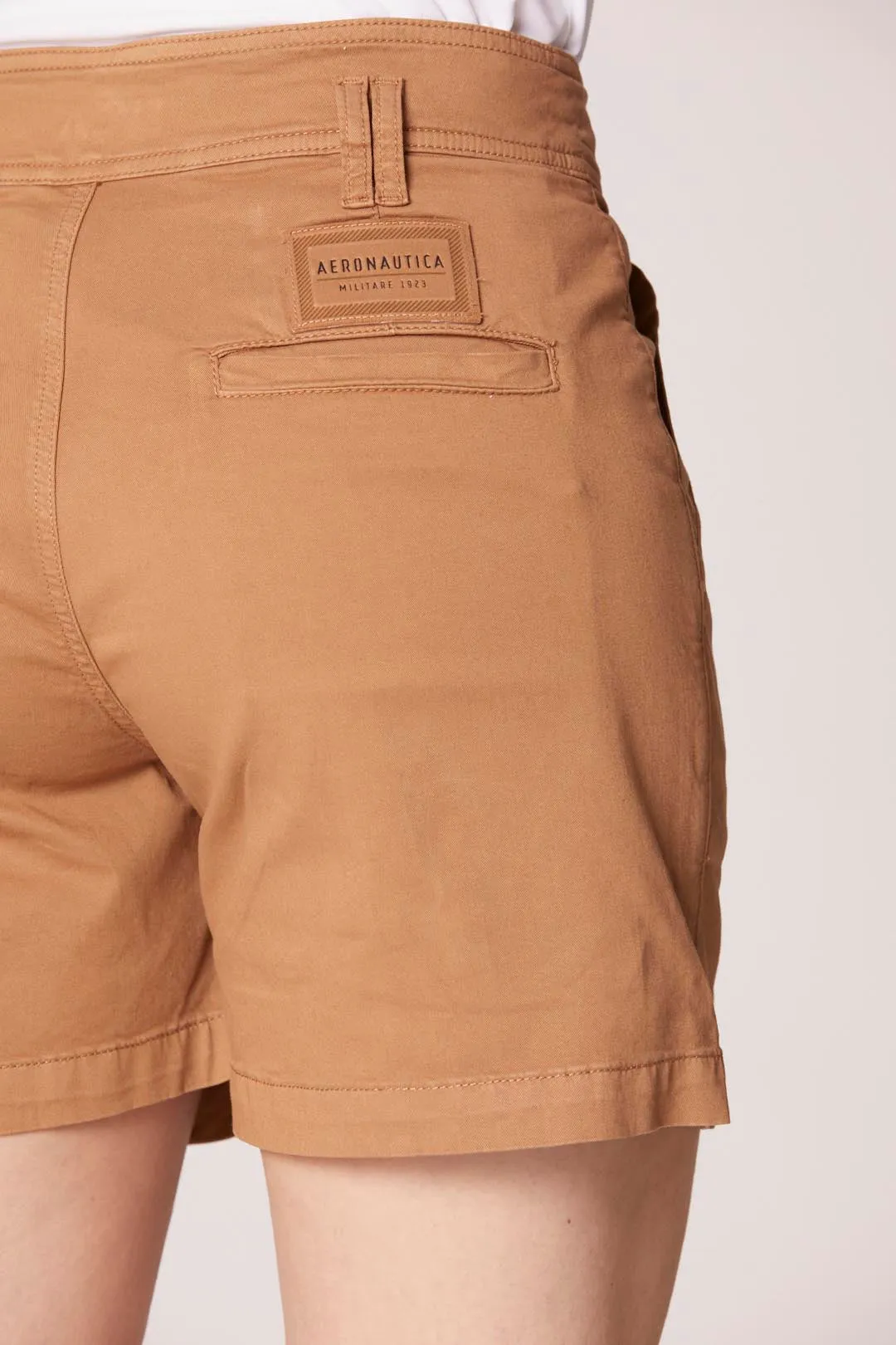 Baggy stretch cotton bermuda shorts