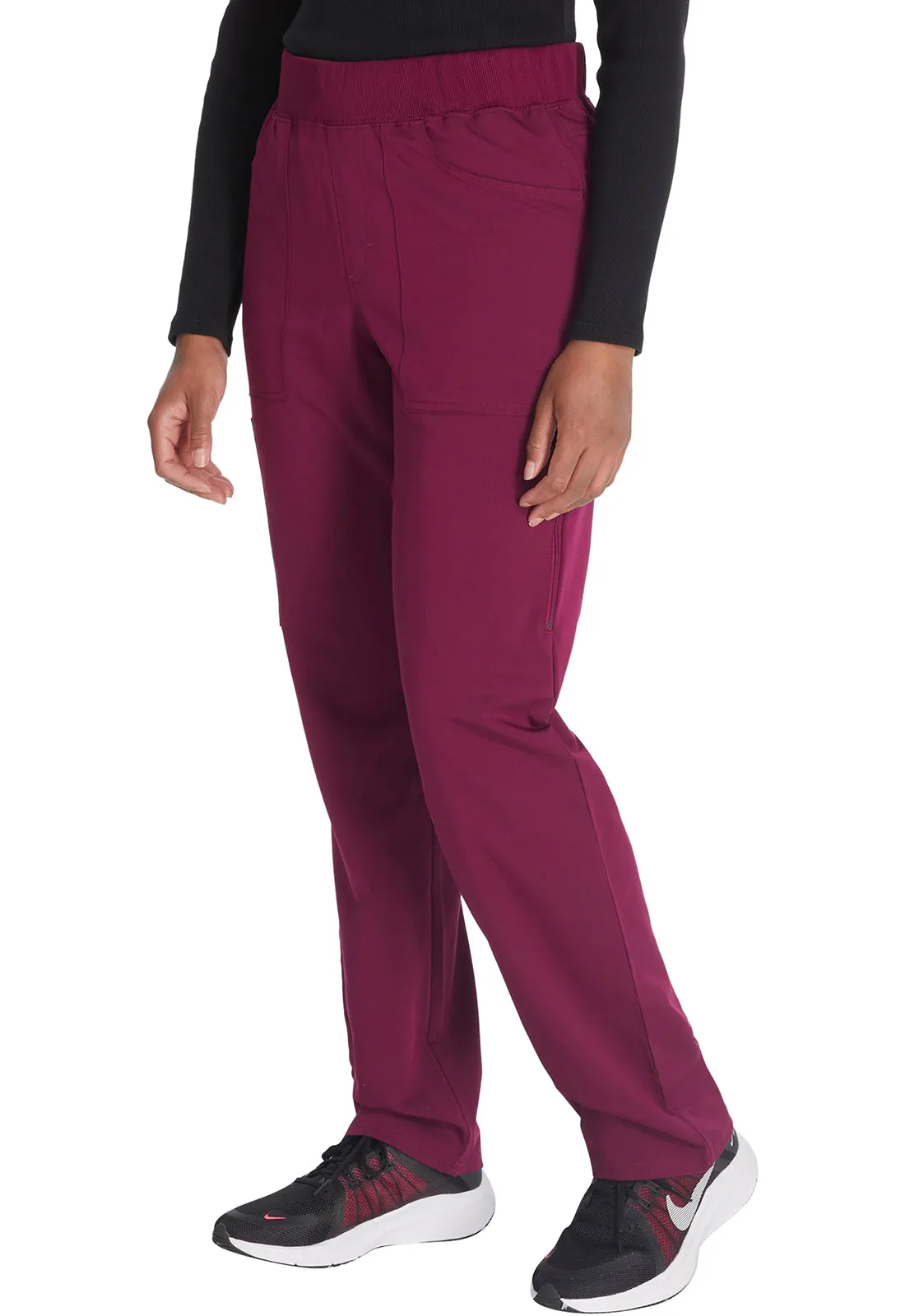 Balance DK135 Mid Rise Tapered Leg Pull-on Pants Wine