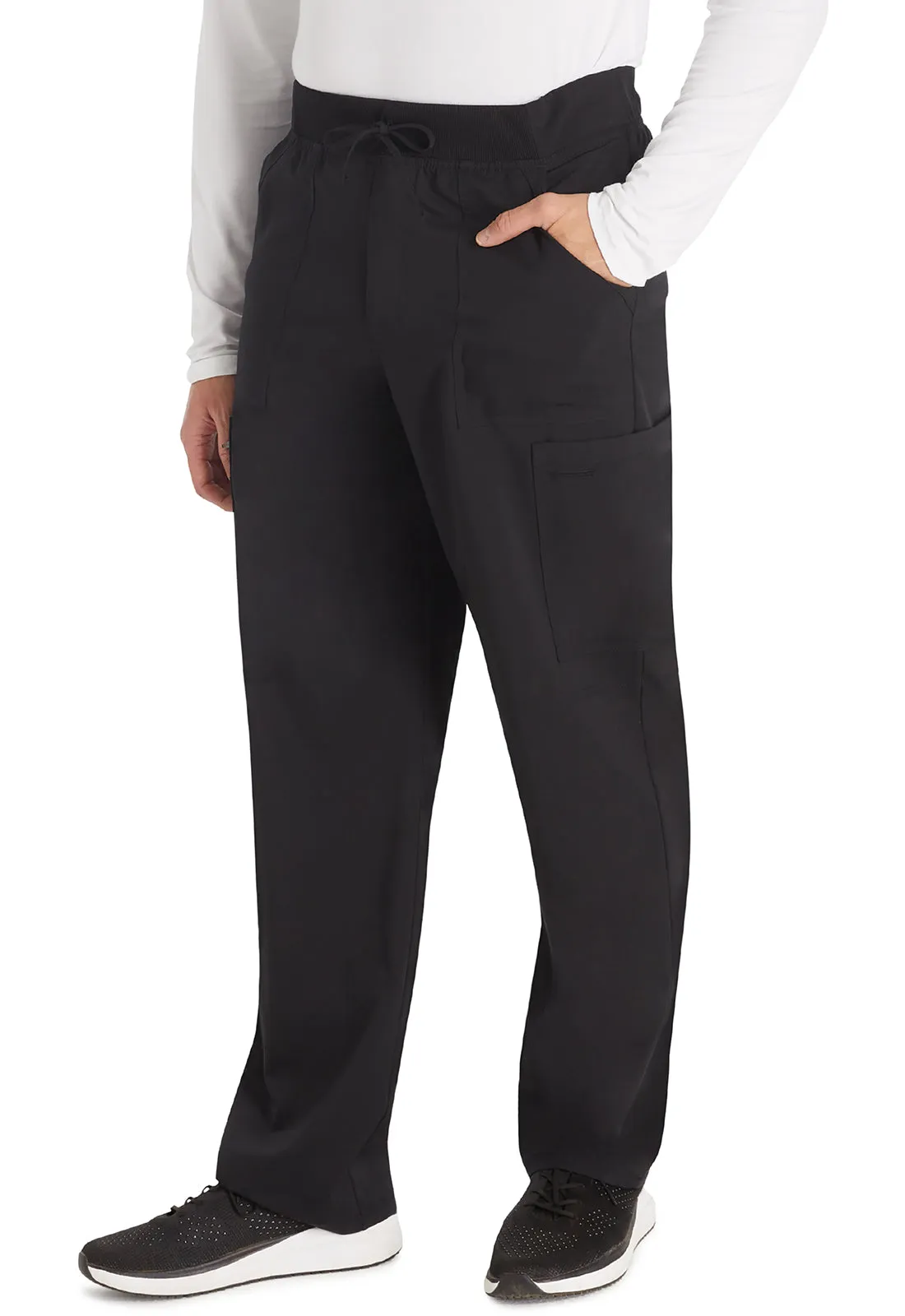 Balance DK270 Men's Mid Rise Zip Fly Straight Leg Pants Black
