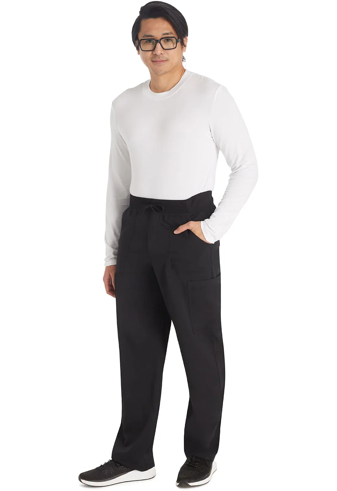 Balance DK270 Men's Mid Rise Zip Fly Straight Leg Pants Black