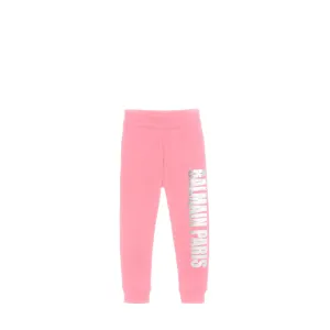 Balmain Kids Sweatpants with Metallic Logo