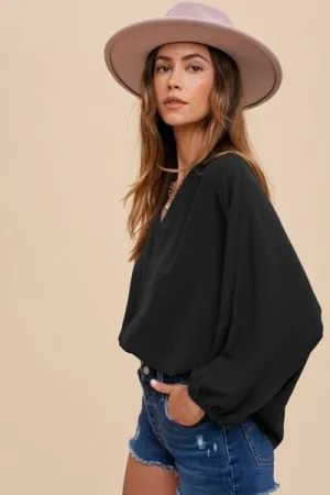 Basic With Flair Batwing Sleeve Top