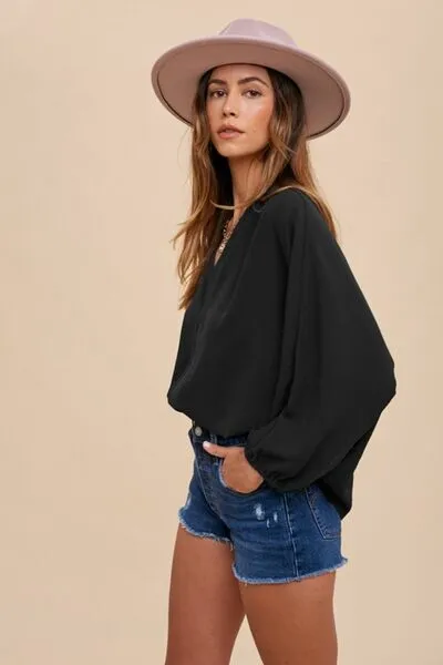 Basic With Flair Batwing Sleeve Top
