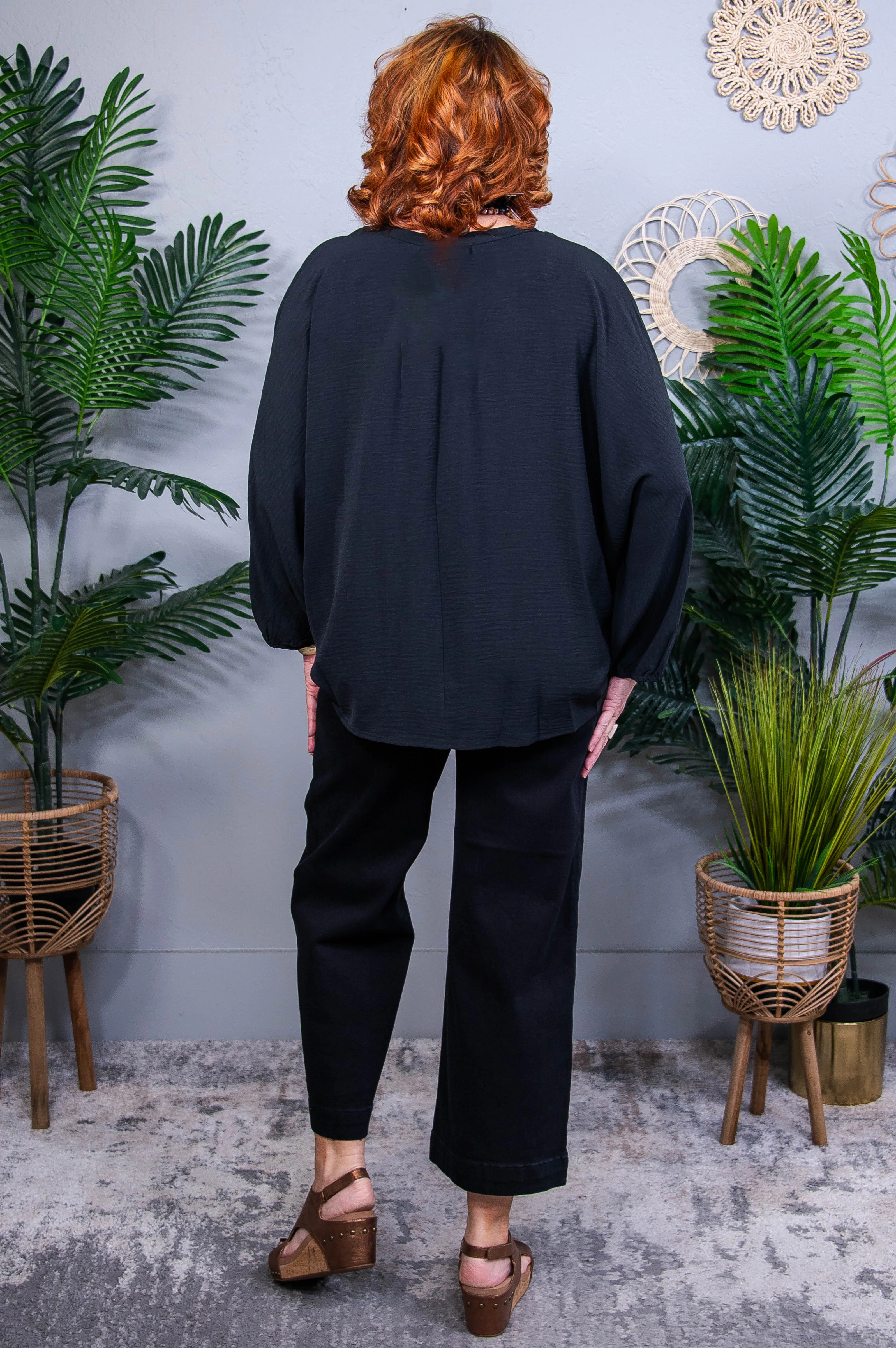 Basic With Flair Batwing Sleeve Top