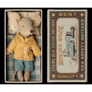 Big Brother Mouse in Box - Yellow Checkered Shirt