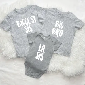 Biggest Bro, Big Bro Lil Bro Sibling T Shirts