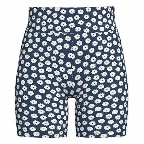 Biker Shorts - Navy White Small Floral