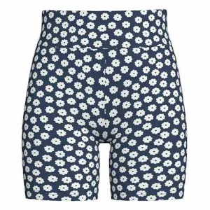 Biker Shorts - Navy White Small Floral