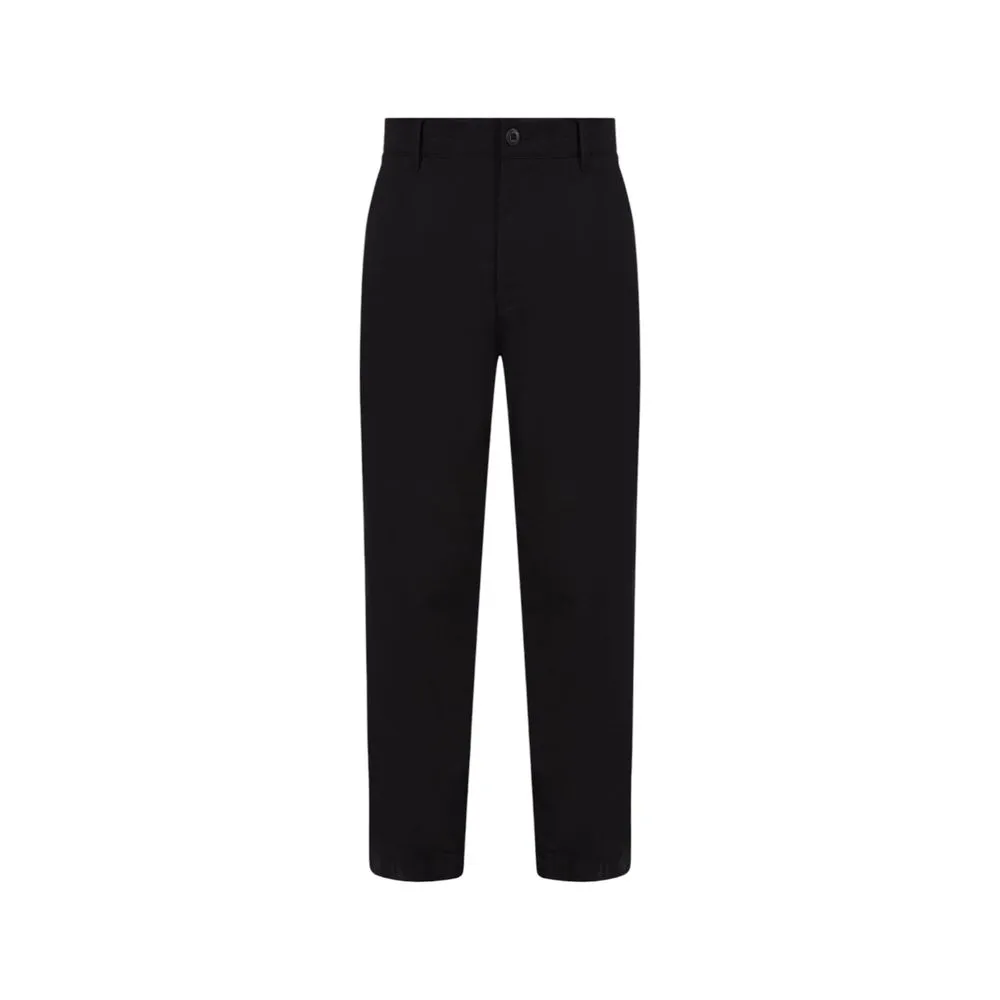 Black Cotton Cotton Jeans & Pant