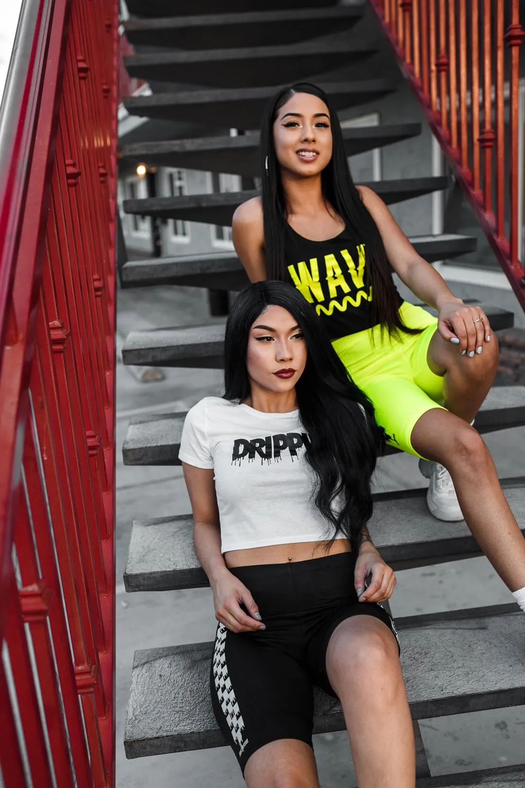 Black Drippin (V3) | White Crop Top Tee
