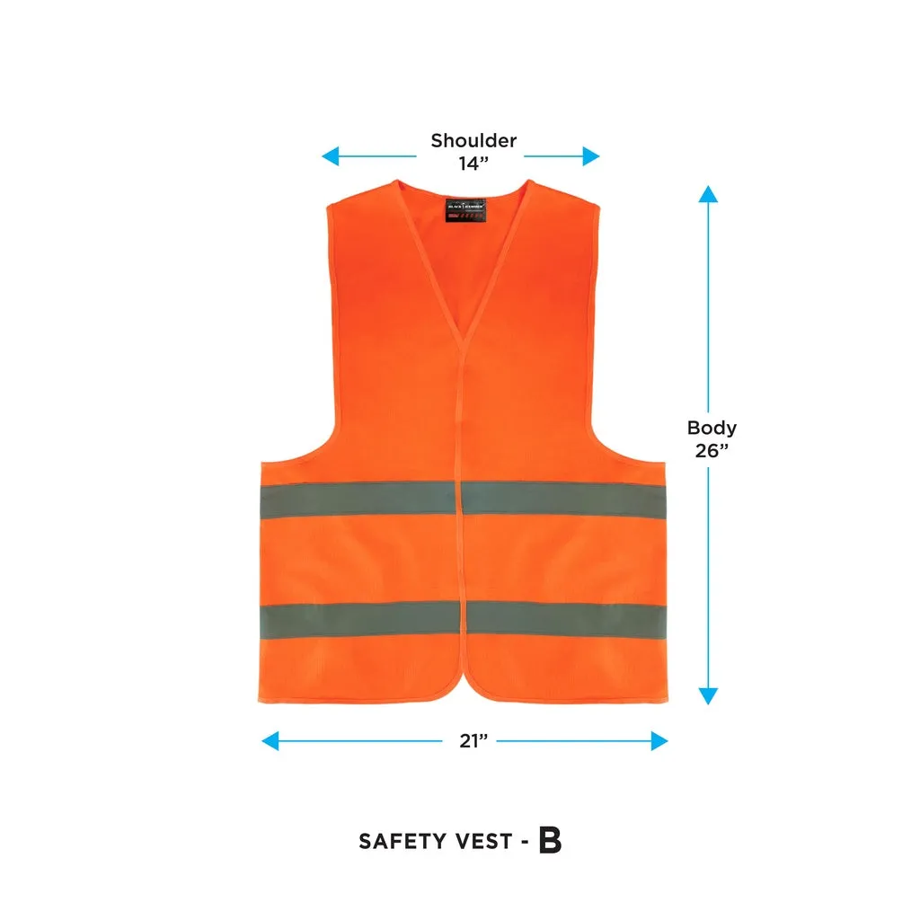 Black Hammer High Visibility Reflective Safety Vest B