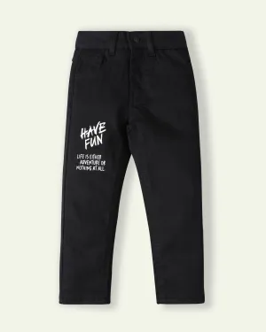 Black Printed Jeans