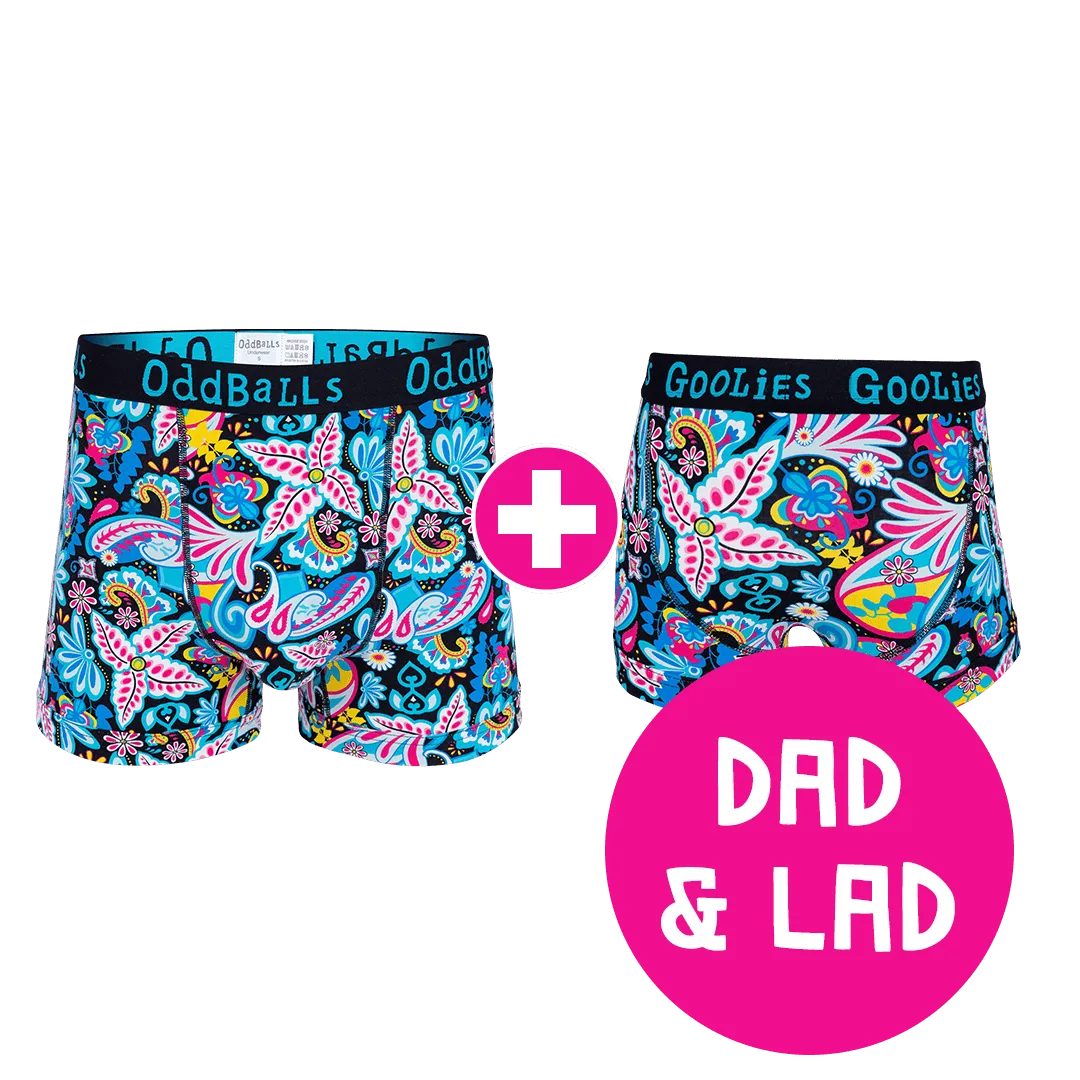 Bloomers Dad & Lad Bundle - Mens Boxer Shorts & Kids Boxer Shorts Bundle