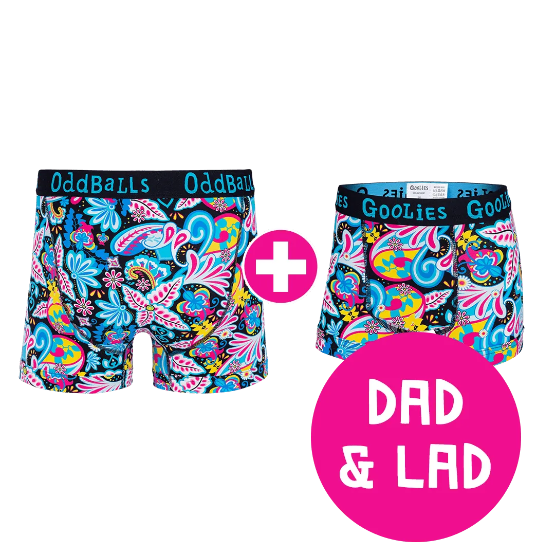 Bloomers Dad & Lad Bundle - Mens Boxer Shorts & Kids Boxer Shorts Bundle
